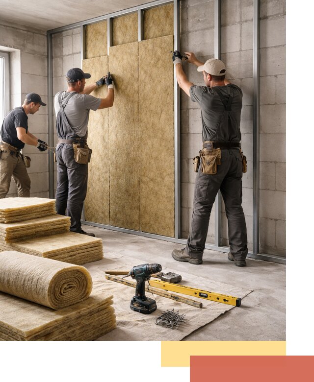 Шумоизоляция перегородок из блоков в Сафоново — монтаж и защита шумоизоляцией