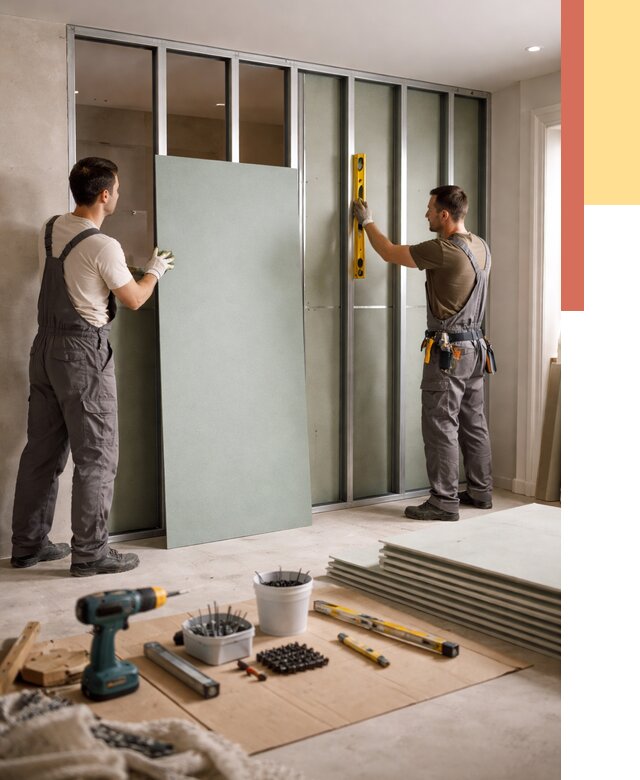 Перегородка из влагостойкого гипсокартона в Сафоново от 4919 руб. — монтаж под ключ | ОТДЕЛОЧНИК-Сфн