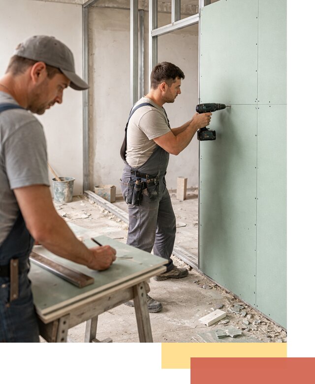 Перегородки из влагостойкого гипсокартона под ключ в Сафоново