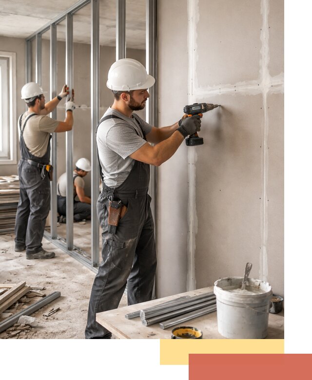 Перегородки из огнестойкого гипсокартона в Сафоново под ключ