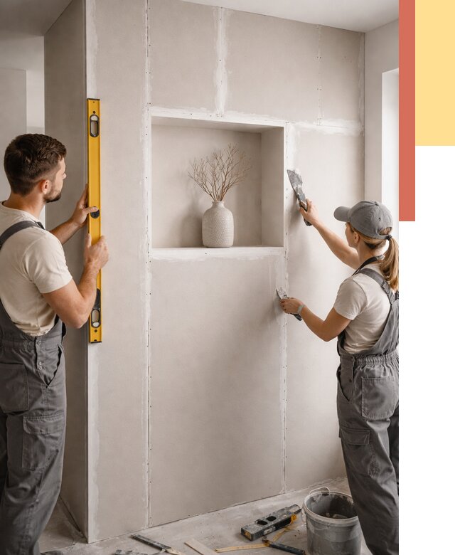 Перегородка из гипсокартона с нишей в Сафоново от 3331 руб. под ключ | ОТДЕЛОЧНИК-Сфн