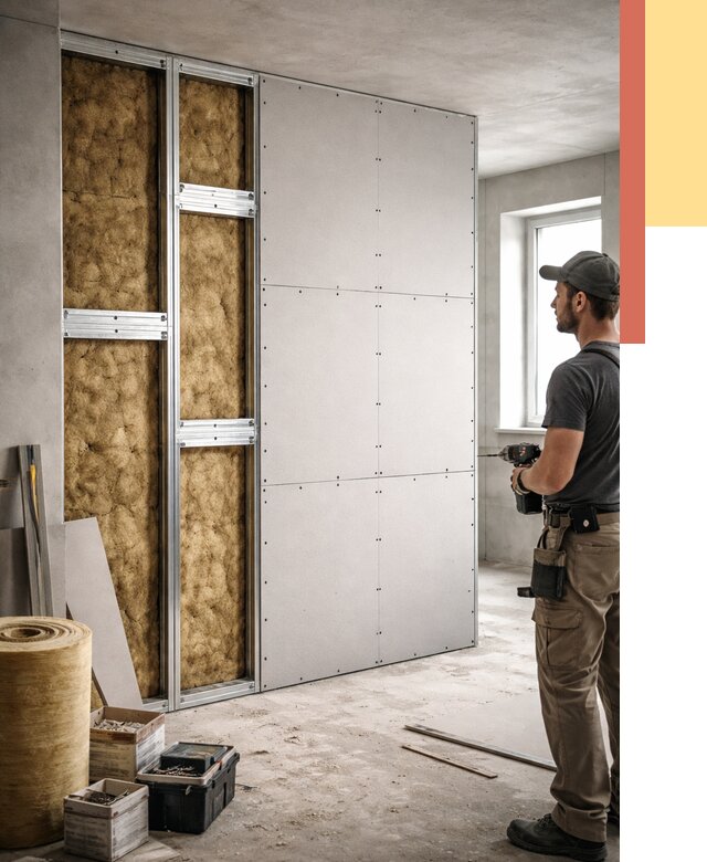 Усиленная перегородка под навеску в Сафоново от 13117 руб. — монтаж под ключ | ОТДЕЛОЧНИК-Сфн