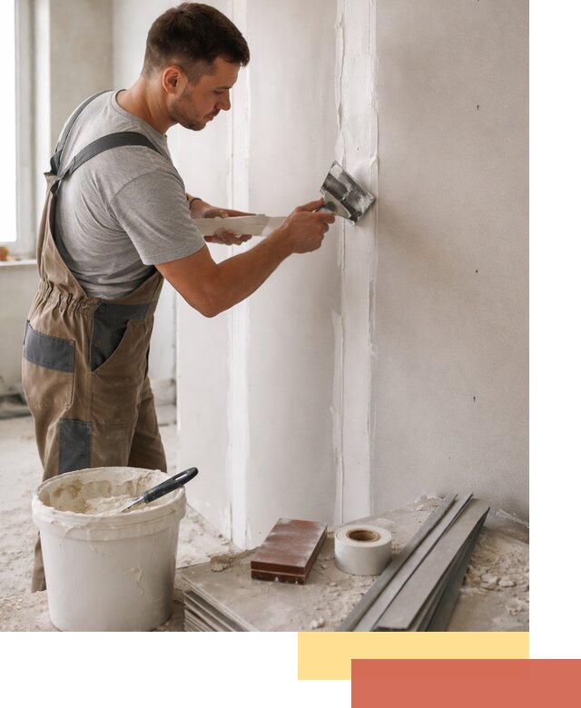 Шпаклевка перегородок из гипсокартона в Сафоново качественно и быстро