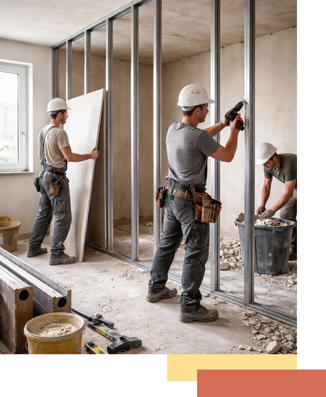 Перенос гипсокартонной перегородки в Сафоново профессионально и быстро