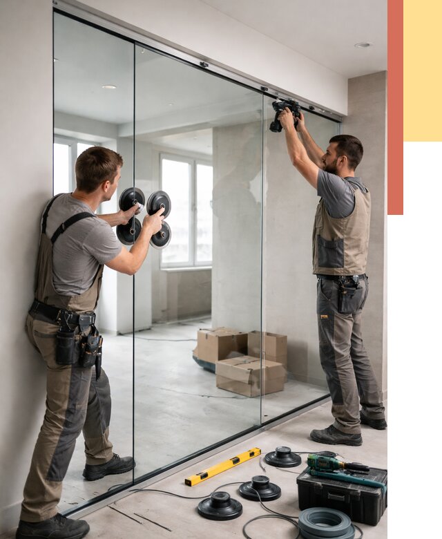 Монтаж стеклянных перегородок в Сафоново от 6661 руб. | ОТДЕЛОЧНИК-Сфн