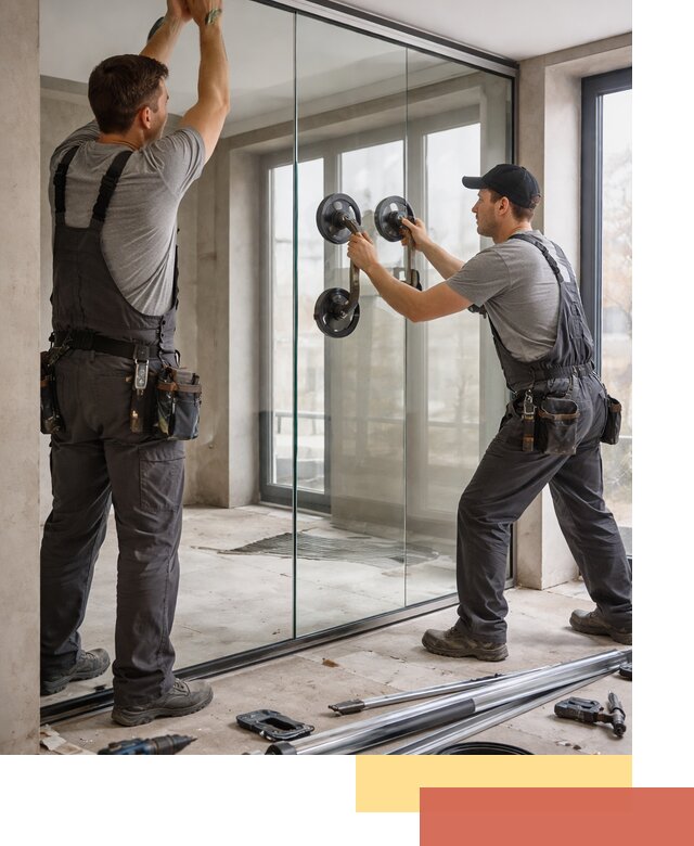 Цельностеклянные перегородки под ключ в Сафоново