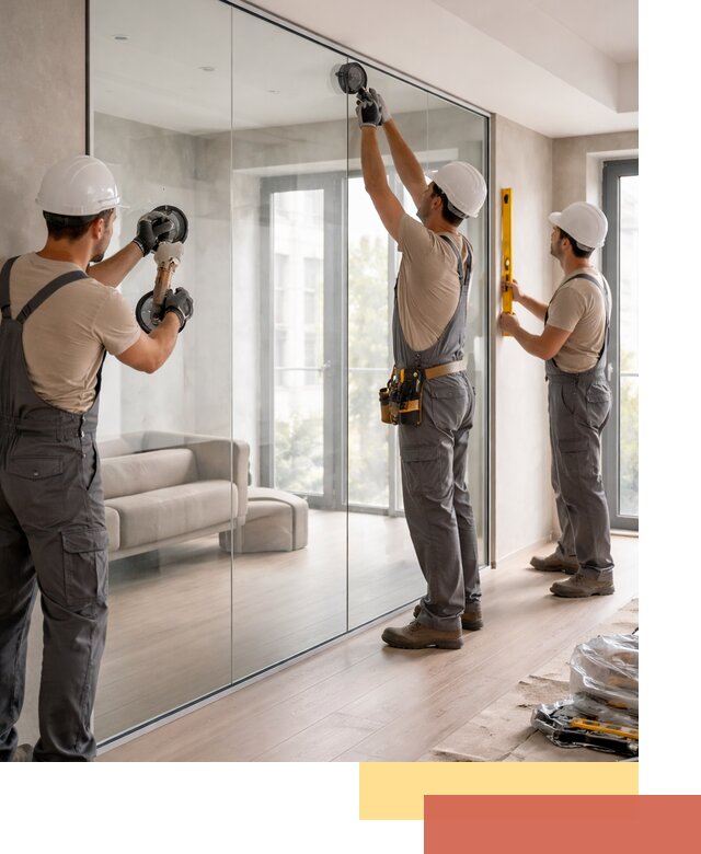 Перегородки из закаленного стекла в Сафоново для офисов и квартир