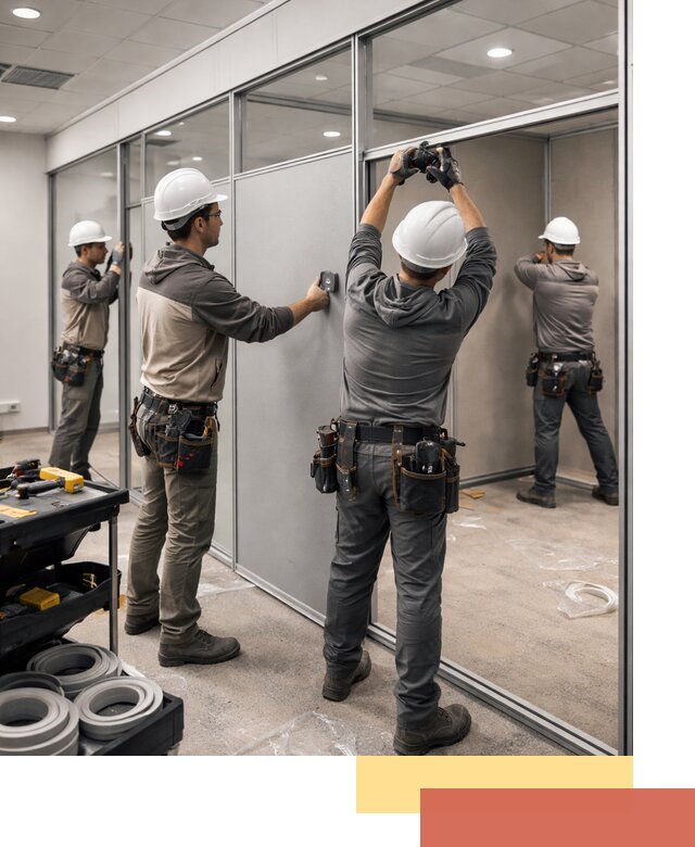 Мобильные офисные перегородки под ключ в Сафоново