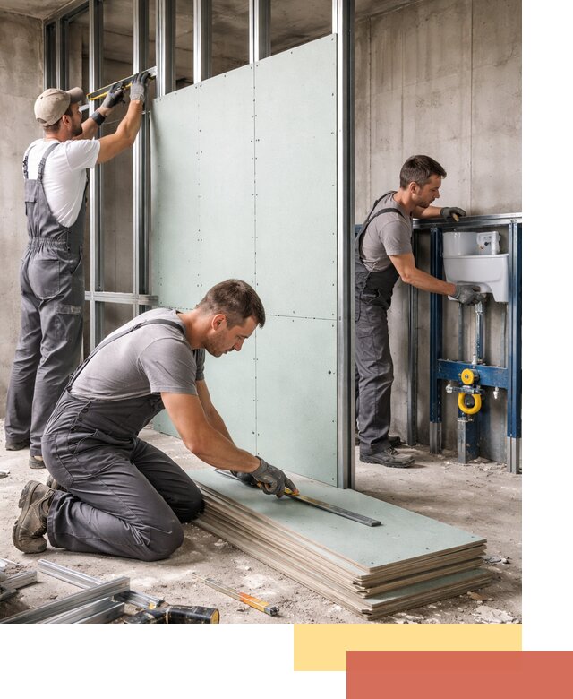 Монтаж и ремонт сантехнических перегородок в Сафоново