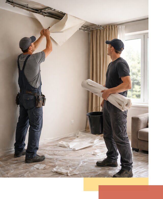 Демонтаж натяжного потолка в Сафоново быстро и аккуратно