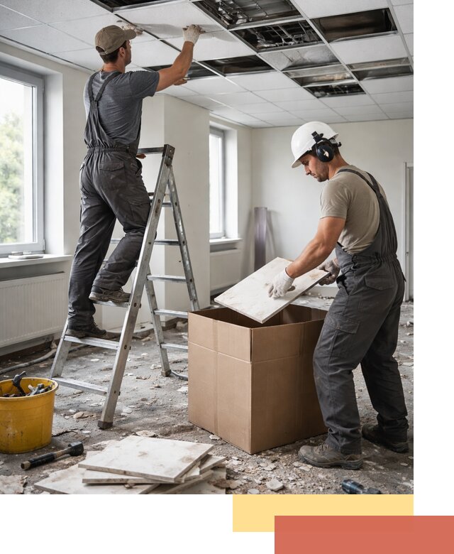 Демонтаж потолочной плитки в Сафоново быстро и аккуратно