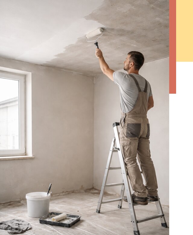 Грунтовка потолка в Сафоново от 2562 руб. — быстро и недорого | ОТДЕЛОЧНИК-Сфн