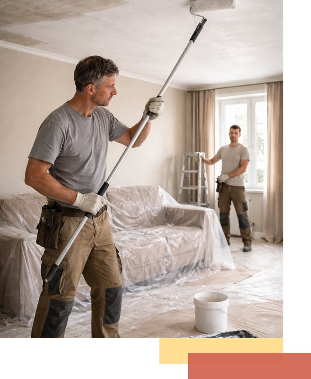 Грунтовка потолка в Сафоново — подготовка под покраску и отделку