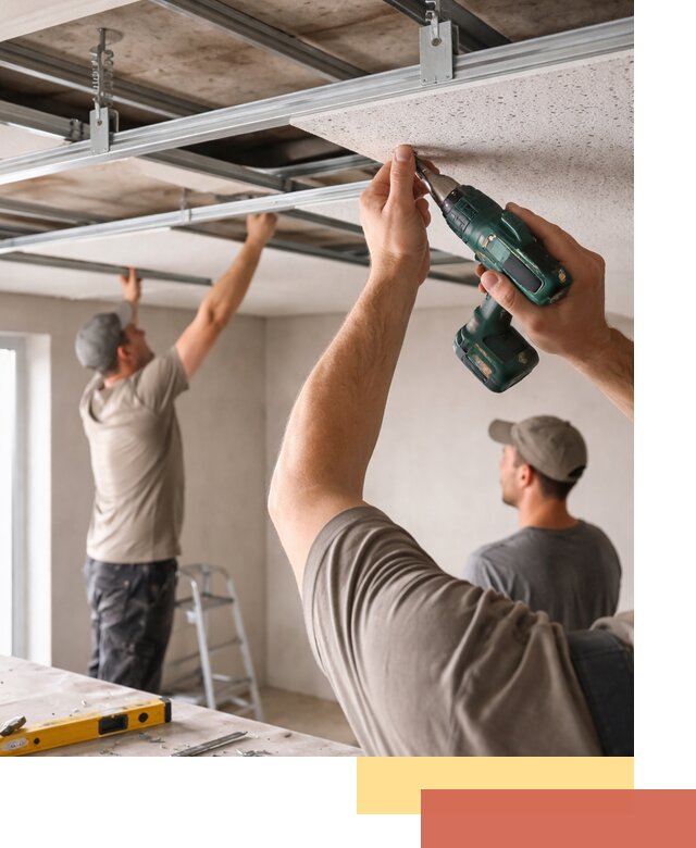 Монтаж акустического потолка в Сафоново под ключ