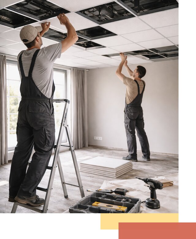 Замена плит подвесного потолка в Сафоново быстро и качественно