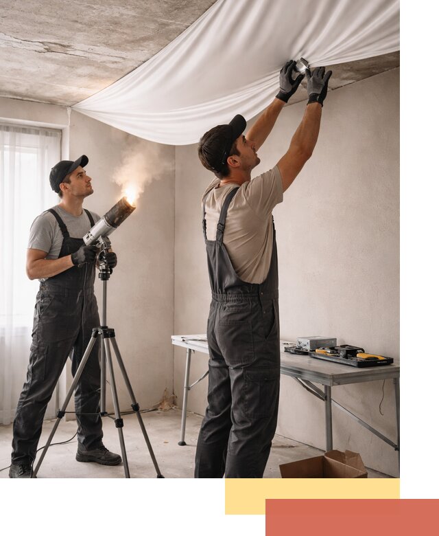 Установка натяжного потолка под ключ в Сафоново