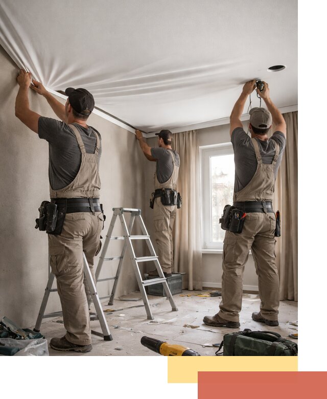 Монтаж матового натяжного потолка в Сафоново качественно и быстро