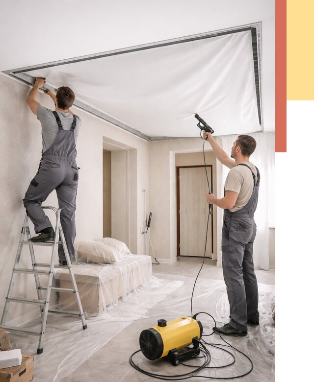 Монтаж натяжного потолка в прихожей в Сафоново от 2716 руб. под ключ | ОТДЕЛОЧНИК-Сфн