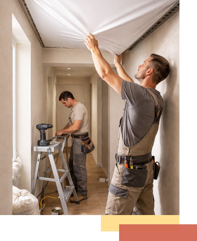 Монтаж натяжного потолка в прихожей в Сафоново