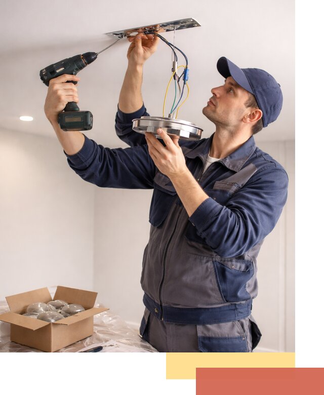 Установка люстры в натяжной потолок в Сафоново