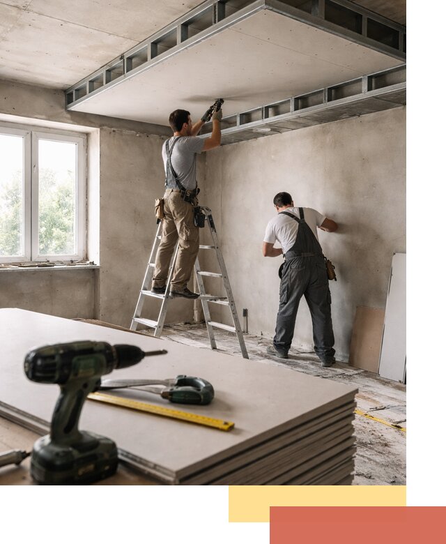 Двухуровневый потолок из гипсокартона в Сафоново