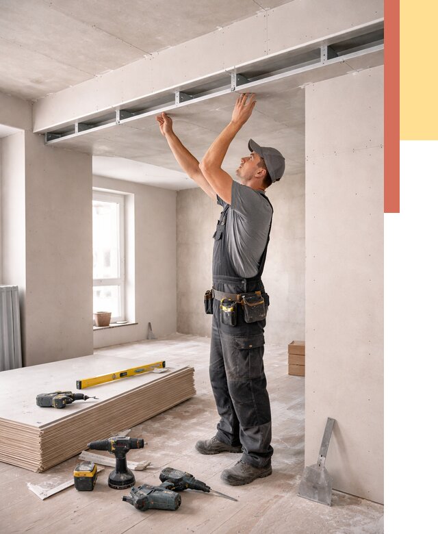 Потолок из гипсокартона с нишей в Сафоново от 1281 руб. под ключ | ОТДЕЛОЧНИК-Сфн