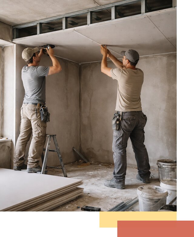 Короб из гипсокартона на потолке под ключ в Сафоново