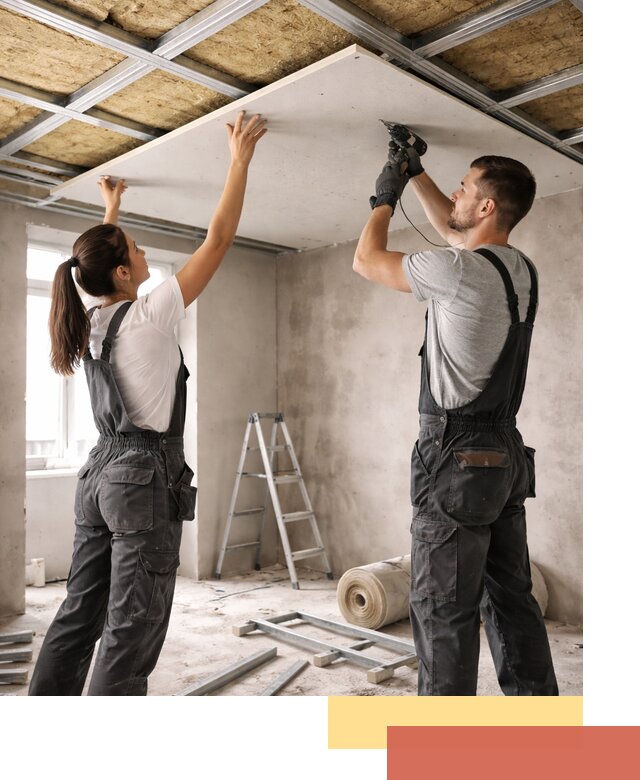 Звукоизоляция потолка из ГКЛ в Сафоново профессионально и надежно