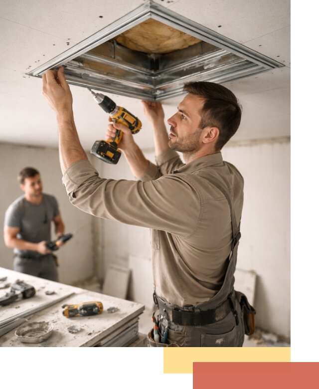 Монтаж люка в потолок из ГКЛ в Сафоново