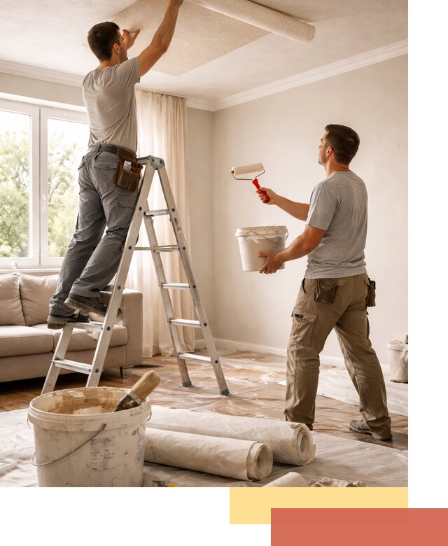 Поклейка обоев на потолок в Сафоново — качественно и быстро