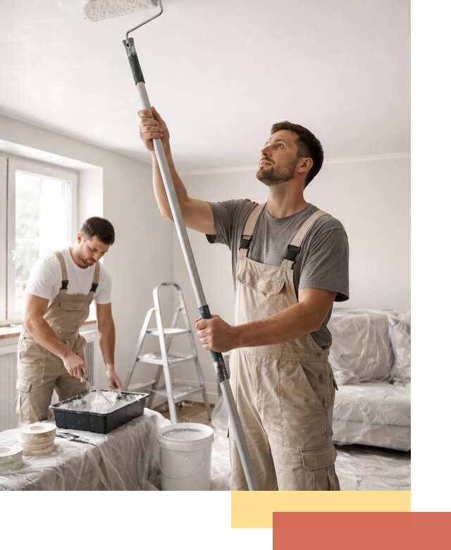 Покраска потолка водоэмульсионной краской в Сафоново