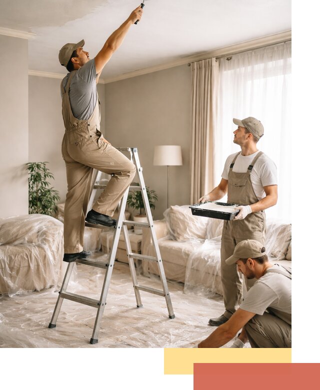 Покраска потолков акриловой краской в Сафоново качественно и быстро