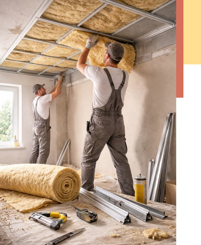 Утепление потолка в Сафоново от 7379 руб/м2 — недорого, быстро, под ключ | ОТДЕЛОЧНИК-Сфн